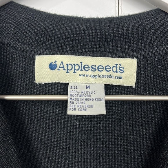 Appleseed’s Womens Vest M Black Notched Collar Button Up Side Slits Stretch EUC - Picture 2 of 10